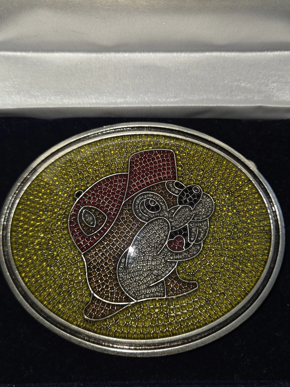 Montana Silversmiths Yellow Bulldog Mosaic Belt Buckle